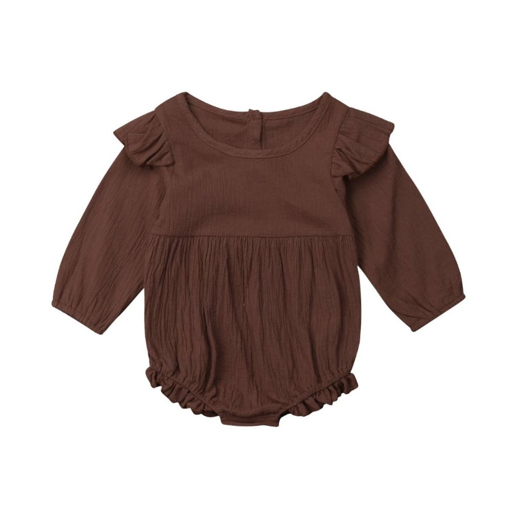 Eve Long Sleeve Ruffle Romper